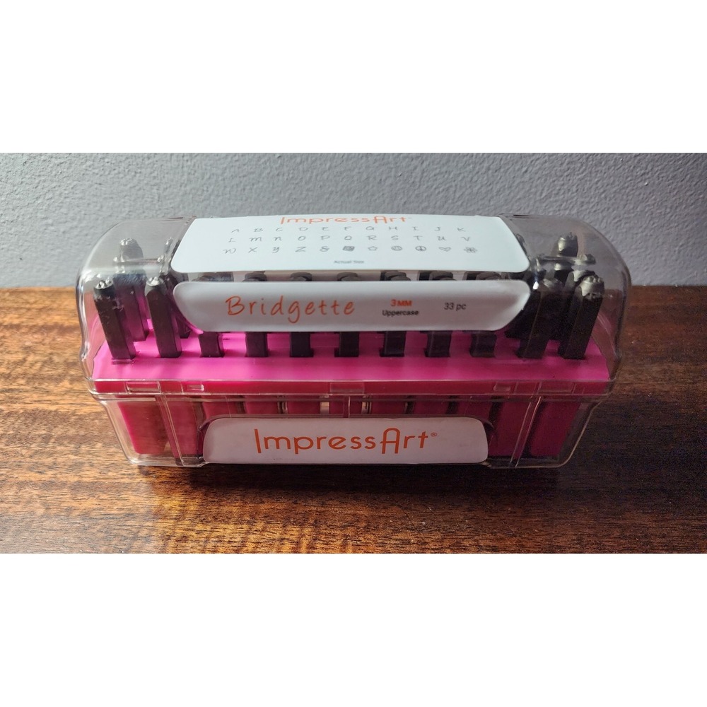 ImpressArt Bridgette Uppercase Letter Metal Stamps Set 33pcs  # SC1215A-3MM